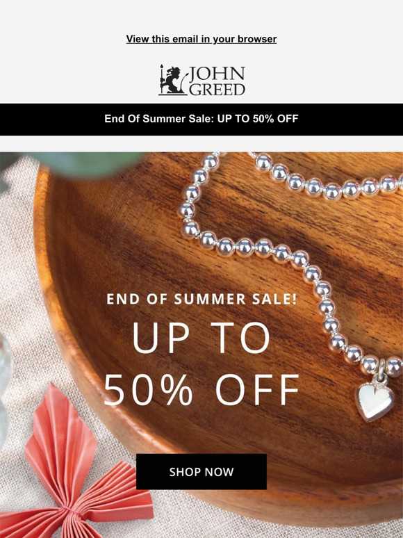 End Of Summer Sale: Up To 50% OFF💕