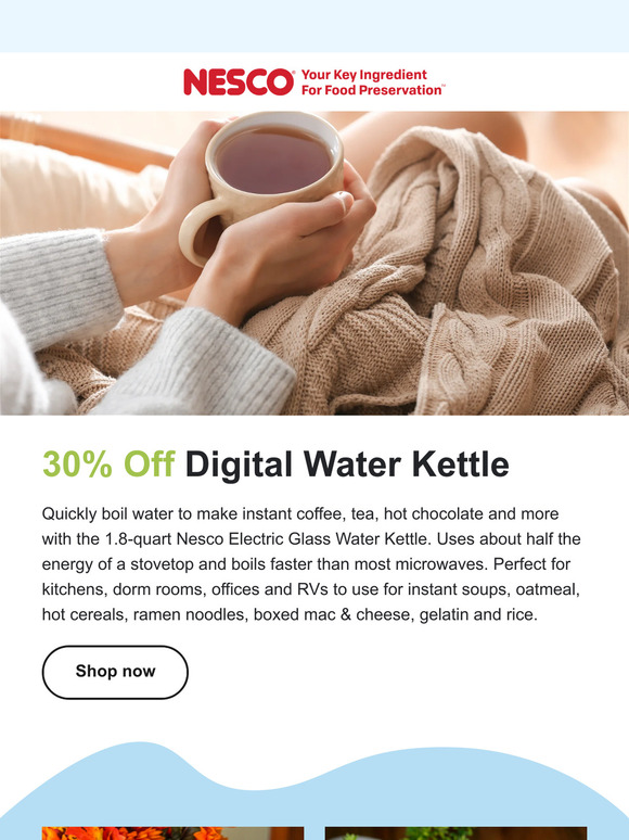 30% Off Water Kettle – Perfect for Coffee/Tea Fans!