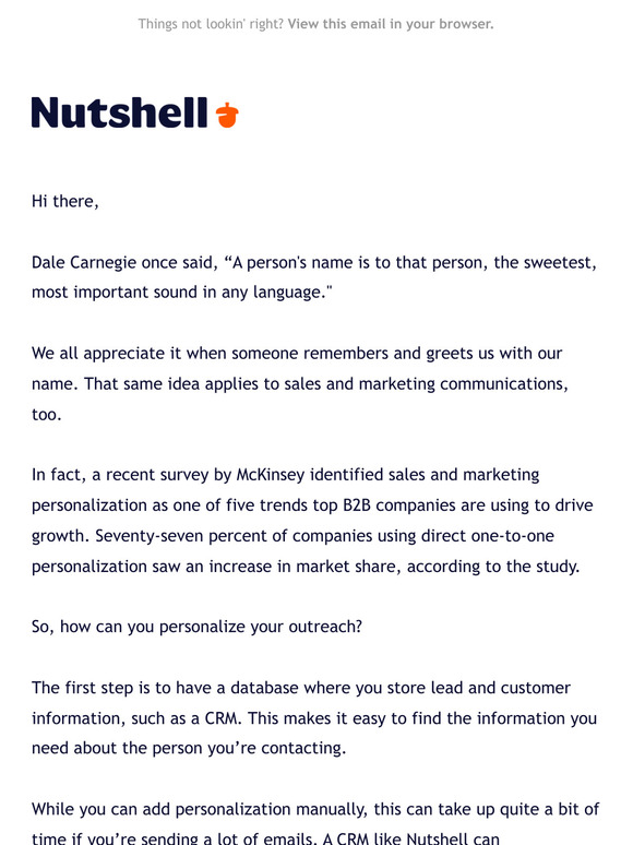 How important is it to personalize your outreach?