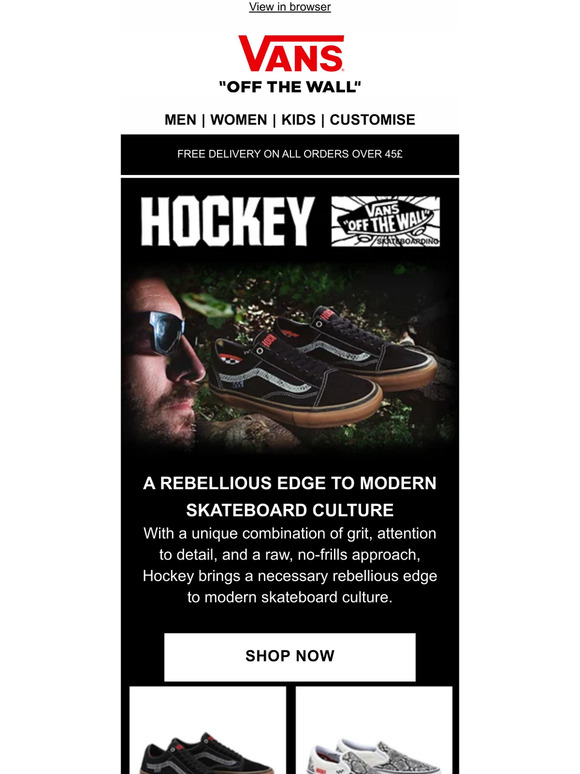 NEW Vans Skateboarding x Hockey collection
