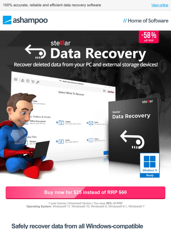 Recover Deleted Data from Windows Device - Stellar Data Recovery