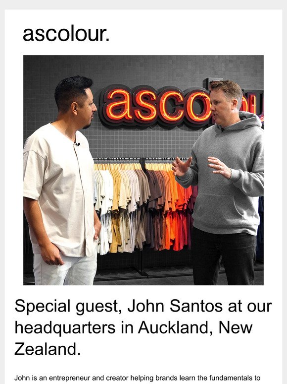 John Santos visits AS Colour 🎥