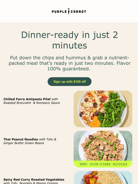 Dinner ready in minutes ⏰