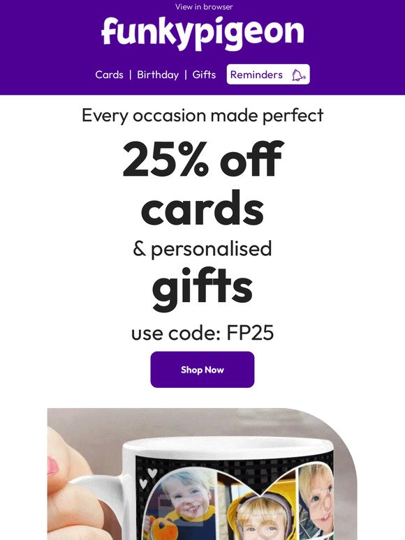 —, grab 25% off cards and gifts! 📣