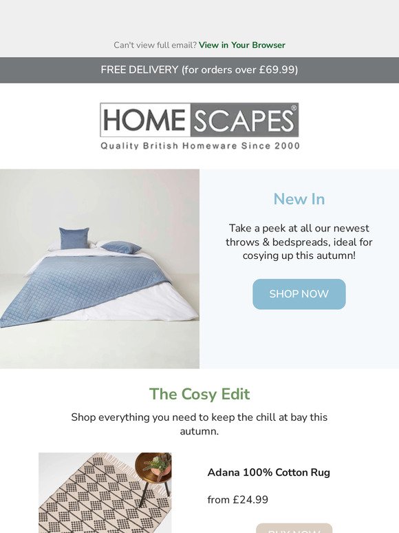 Get Cosy with Homescapes - Shop Now 🍂🧣