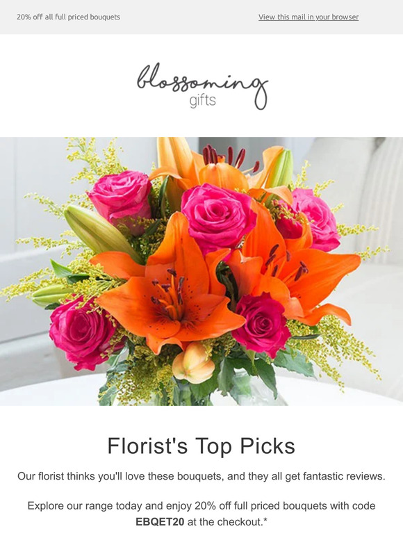 Our Florist has picked some bouquets for you 💐
