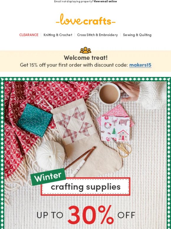 It's time to save on winter crafting supplies