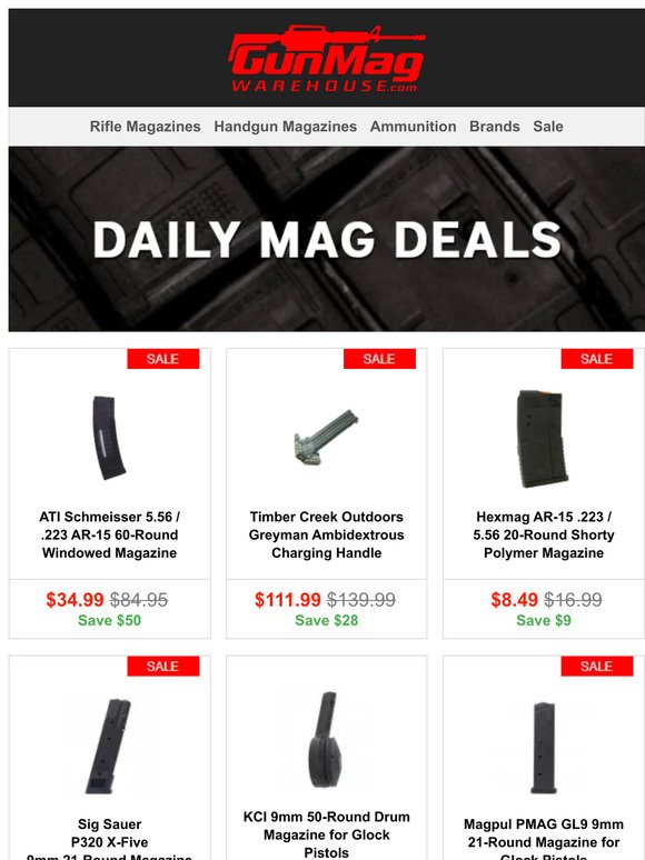 These Friday Deals Are All You Need | ATI Schmeisser AR-15 .223 Rem 60rd Mag for $35