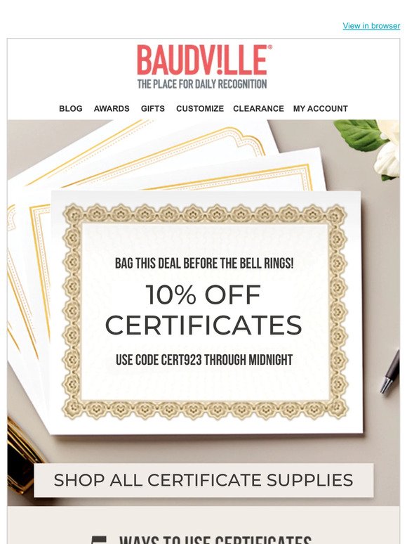 Time is Running Out to Save on Certificates! 