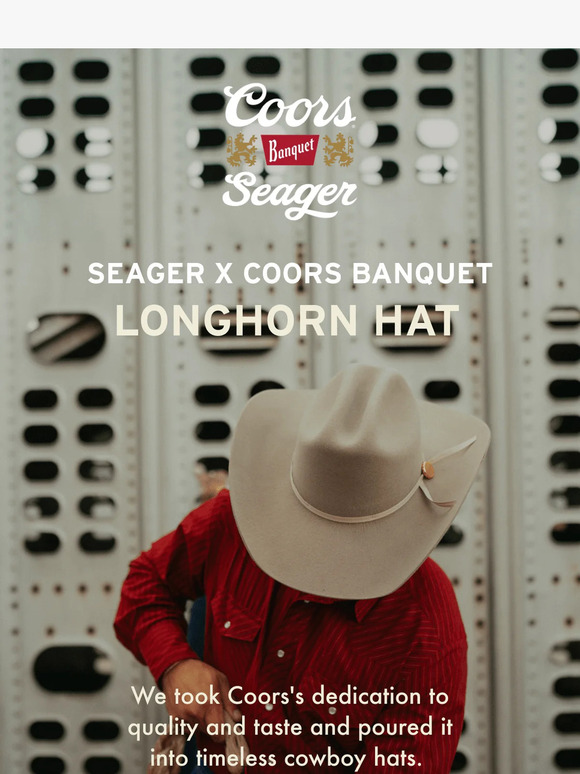 Seager x Coors Banquet Longhorn 4X Hat Black