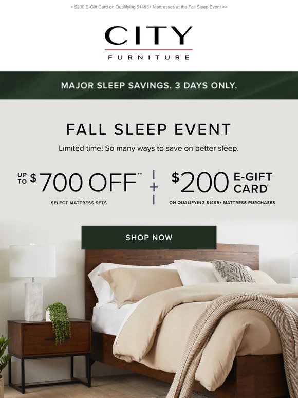 Sleep Savings 🚨: Up to $700 OFF