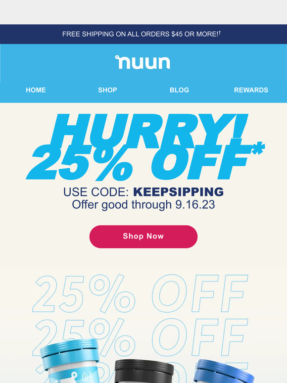 Can't miss 25% off SITEWIDE