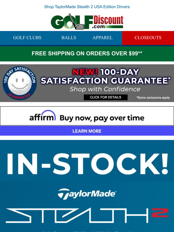 TaylorMade Stealth 2 USA Edition Drivers Now In Stock!