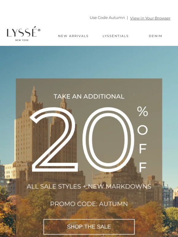 Shop an extra 20% off 🆕 markdowns