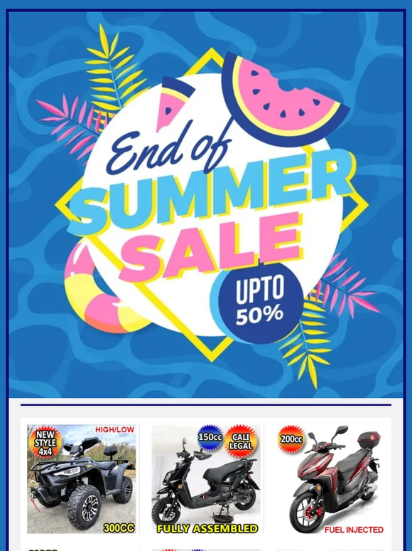 End of Summer Blowout Sale! 50% OFF RESIDENTIAL DELIVERY - Today Only!