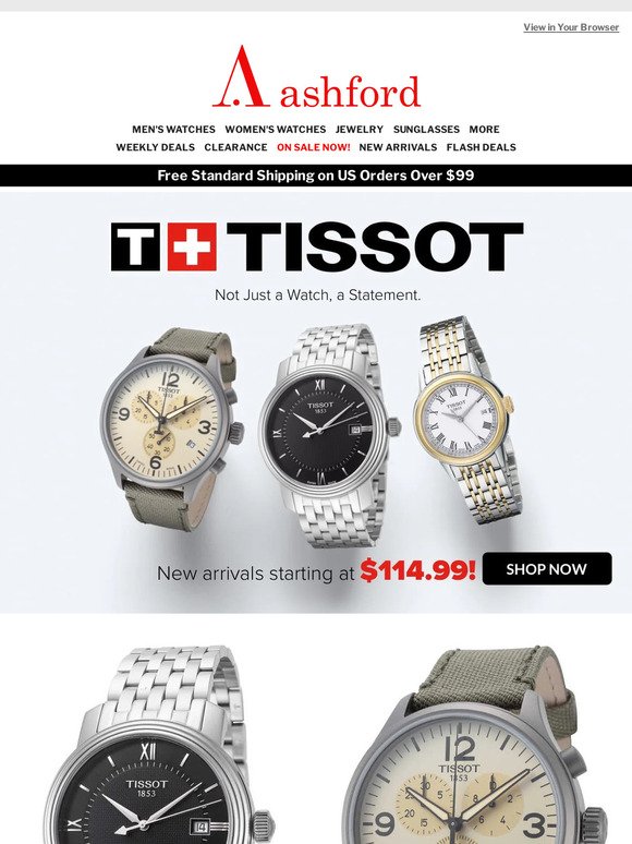 TISSOT & VERSACE new arrivals on sale now