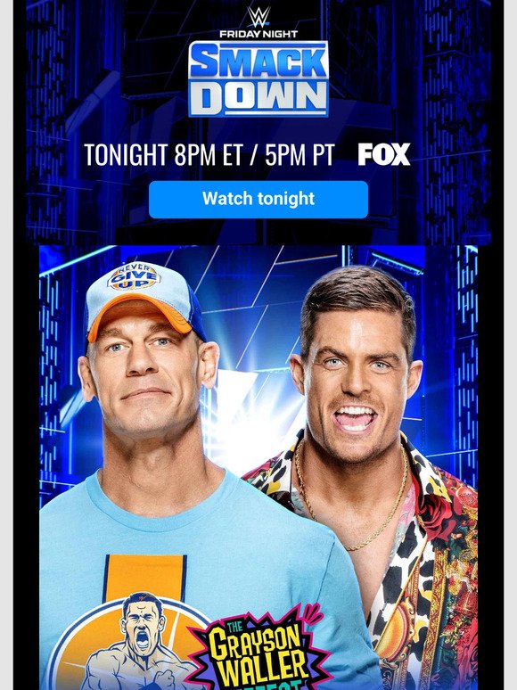 TONIGHT, for the first time ever John Cena joins The Grayson Waller Effect on SMACKDOWN!