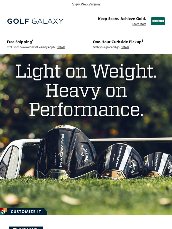 Golf Galaxy Now available! Callaway Paradym Star woods & irons Milled