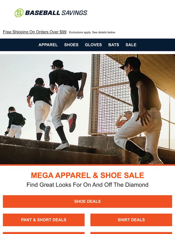 Mega Apparel & Shoe Sale! Save Up To 70%!