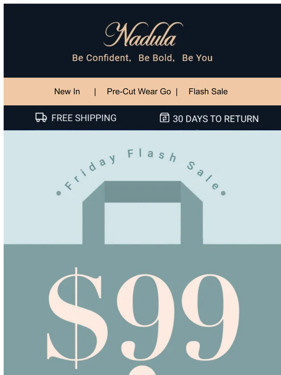 Congrats!You are Chosen for Our Friday Treat for $99 get TWO wigs.