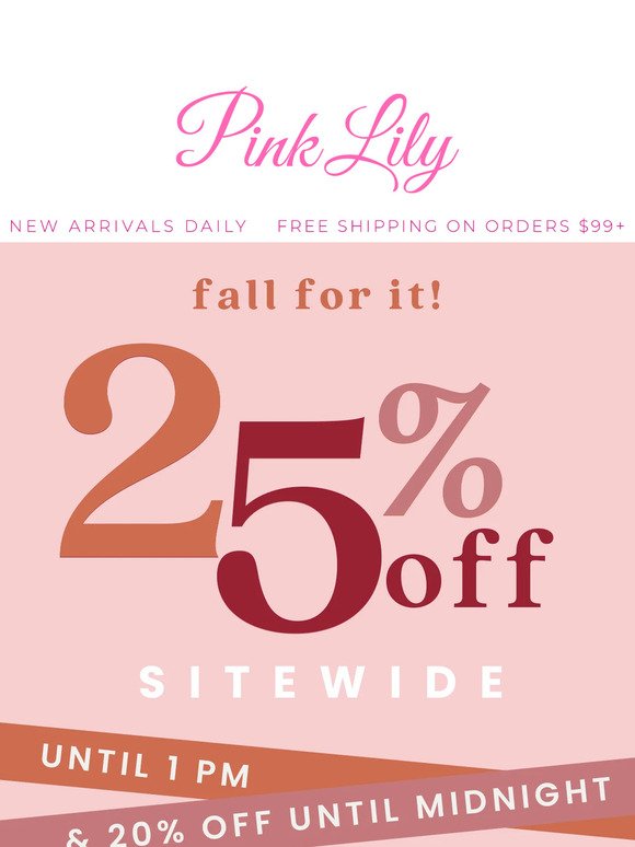 fall for it: 25% off SITEWIDE 🍁