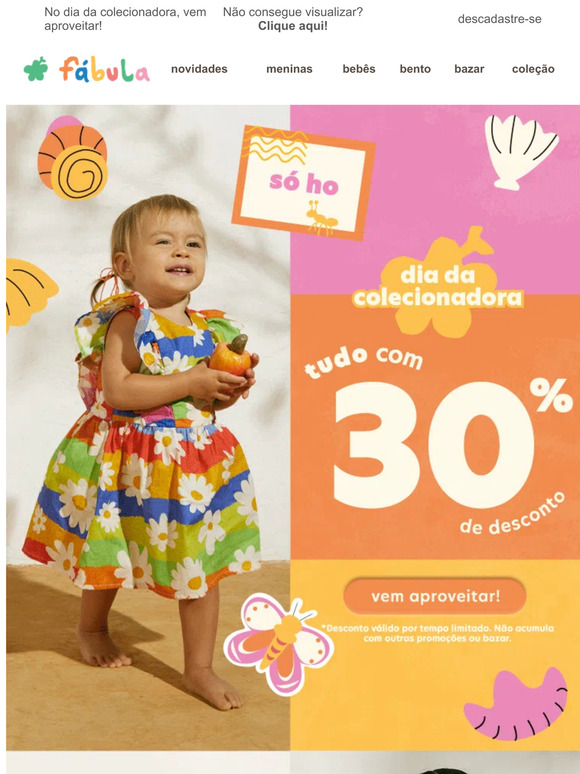 TUDO com 30% de desconto! 🤩