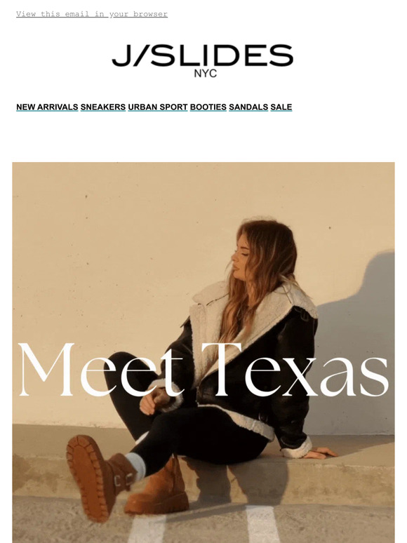 J/SLIDES Footwear MEET TEXAS! Milled