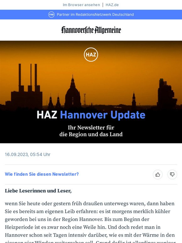 Hannover Update: So heizt Hannover