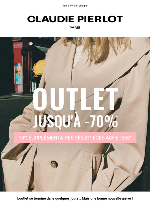 Claudie pierlot best sale outlet en ligne