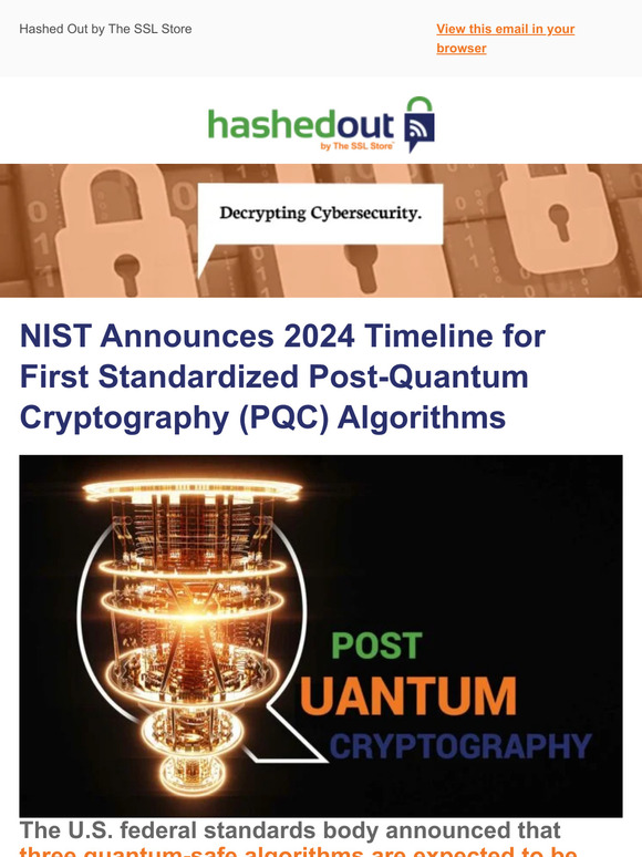 The SSL Store: NIST Announces 2024 Timeline For First Standardized Post ...