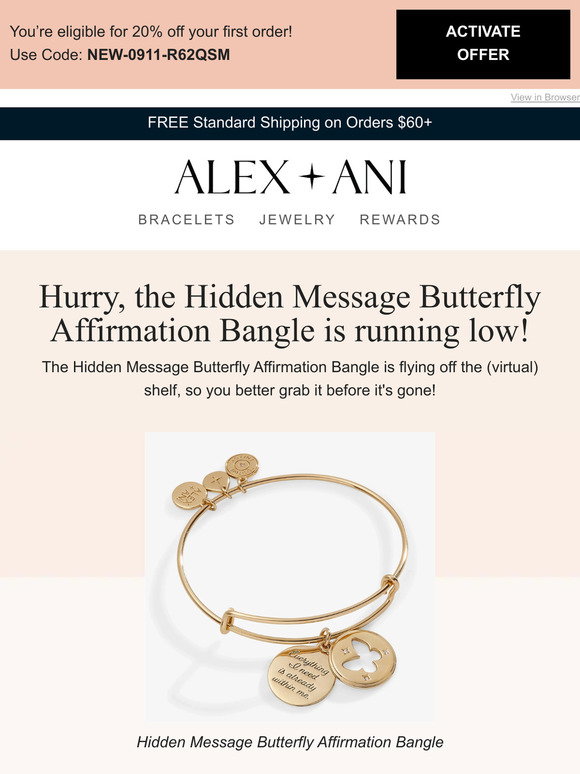 Alex & Ani® Birthstone Charm Bangle Bracelet at Von Maur