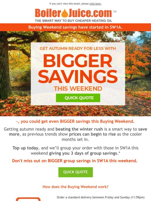 💥 Buying Weekend savings now on