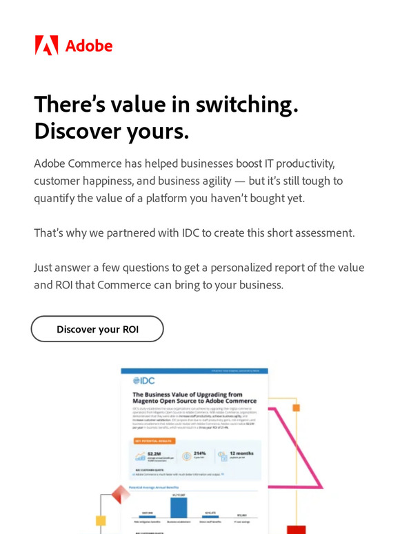 Get your estimated Commerce ROI in minutes
