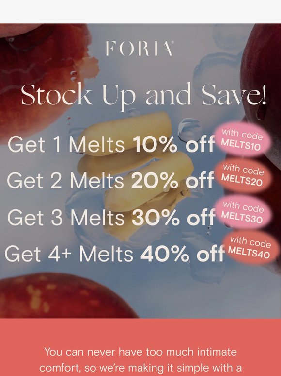 Get more Melts for less $