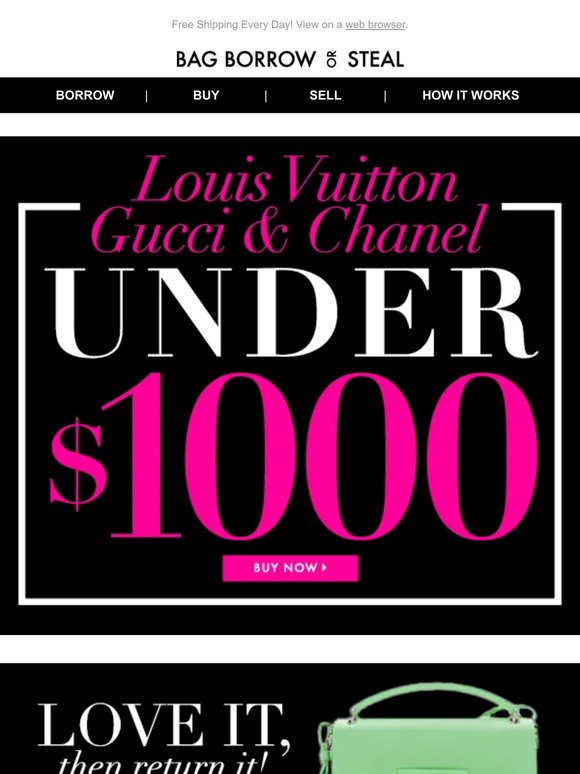 Louis Vuitton, Gucci, & Chanel…Under $1000! + Free Shipping