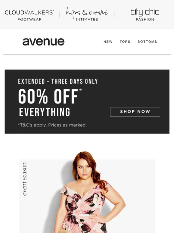 Extended 3 Days Only: 60% Off* Everything