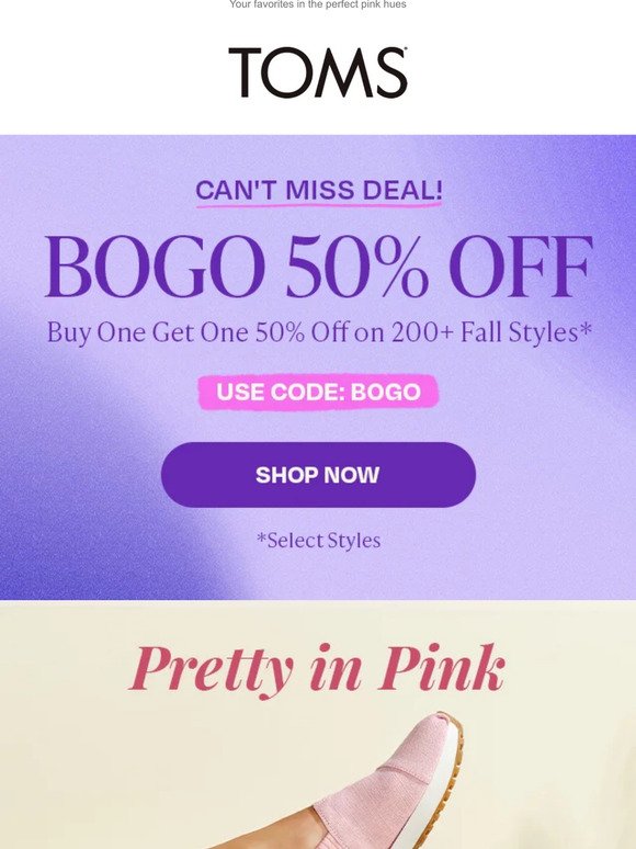 Pretty in pink styles 💖 & BOGO 50% off
