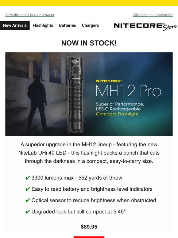 Cutting Edge Innovation 🔦 IN STOCK Nitecore MH12 Pro 3,300 Lumens Flashlight