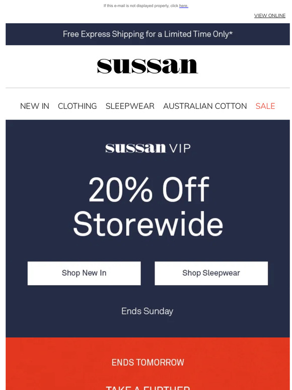FINAL DAYS. EXTRA 20% OFF SALE