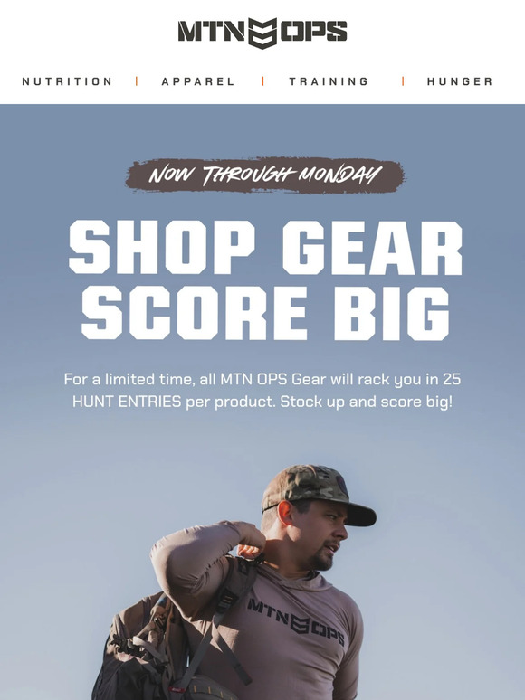 ALL GEAR = 25 HUNT ENTRIES 📣