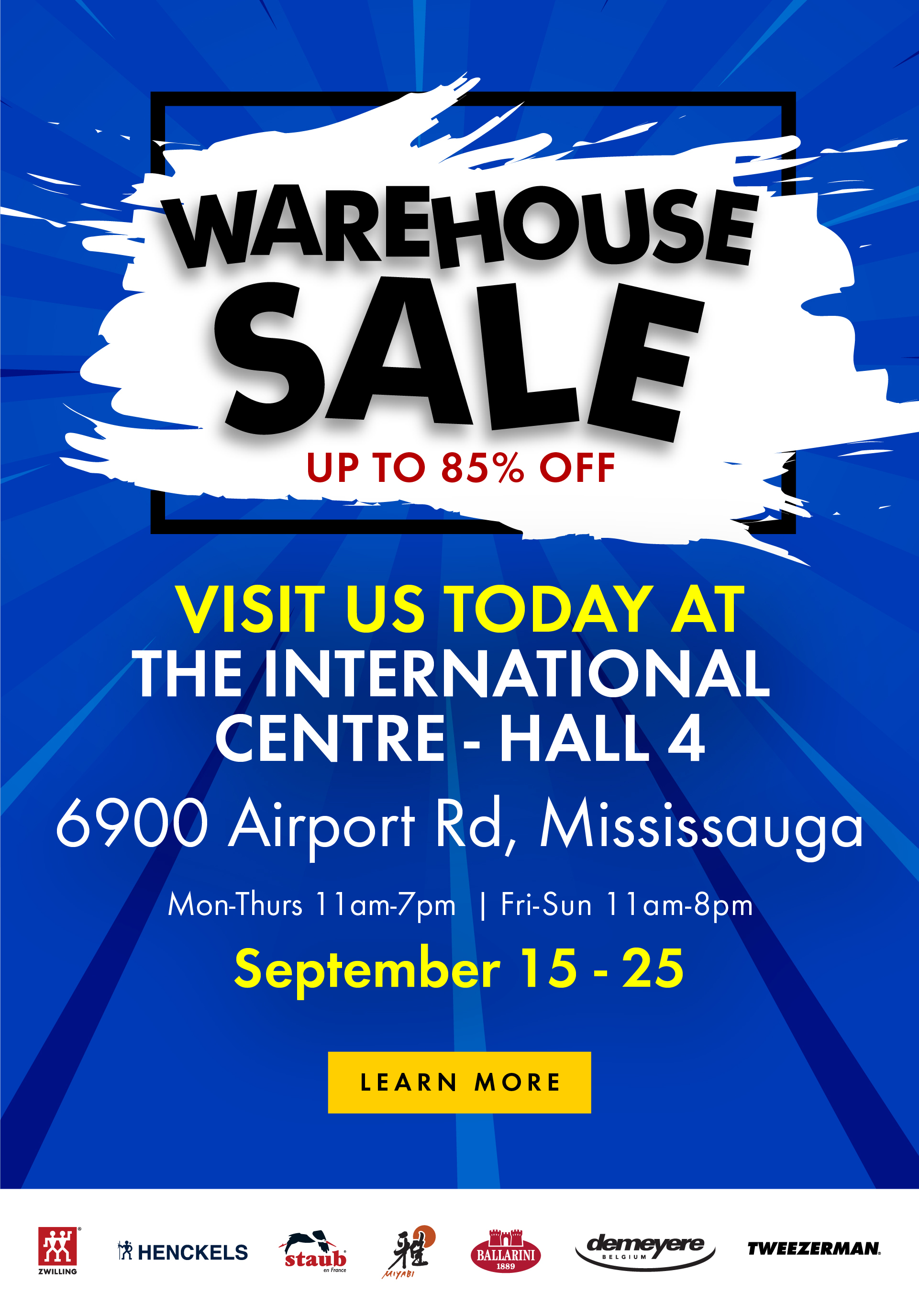 Zwilling CA Warehouse Sale Location at The International Center Milled