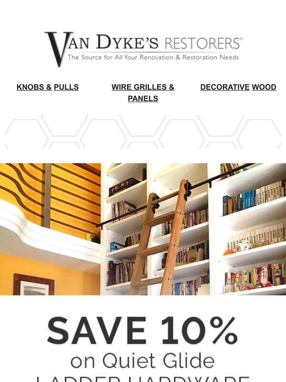 ➡ Save 10% on Quiet Glide Library Ladder