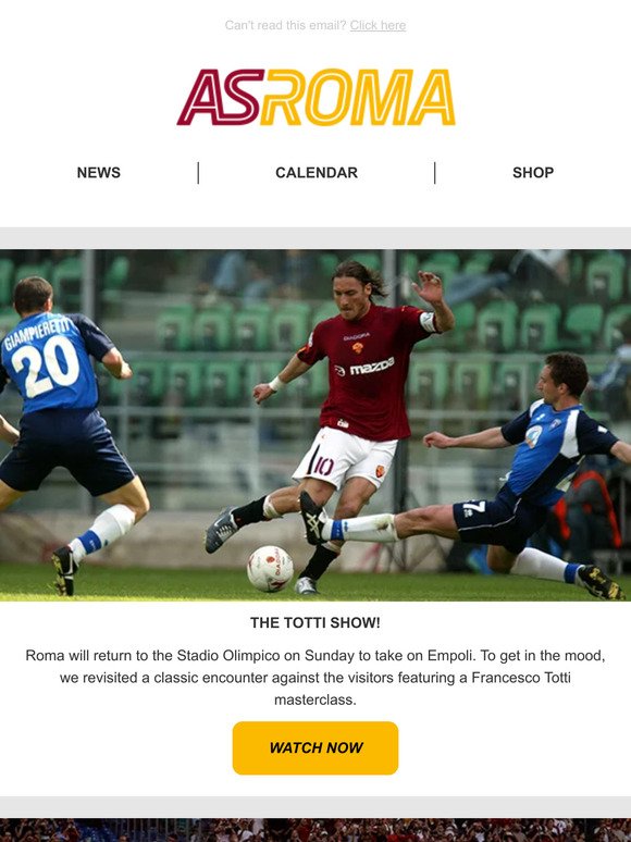 Watch Francesco Totti’s masterclass against Empoli in 2004!