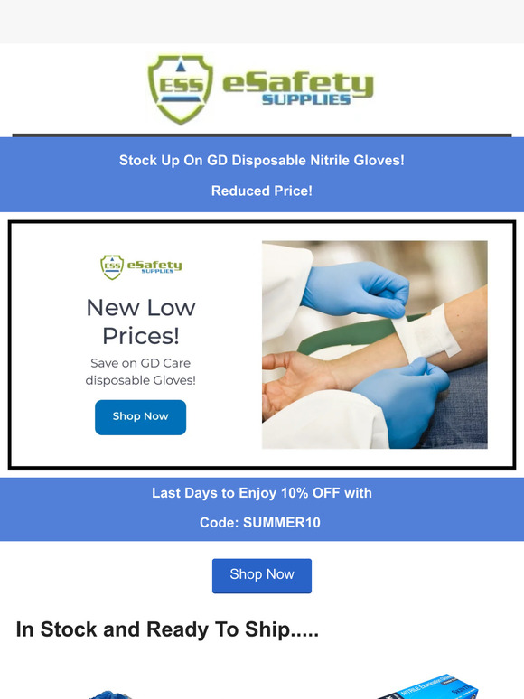 Last Days of Summer Savings on All GD Disposable Gloves