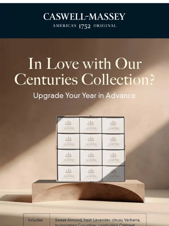 Spend a Year with the Centuries Bar Soap Collection