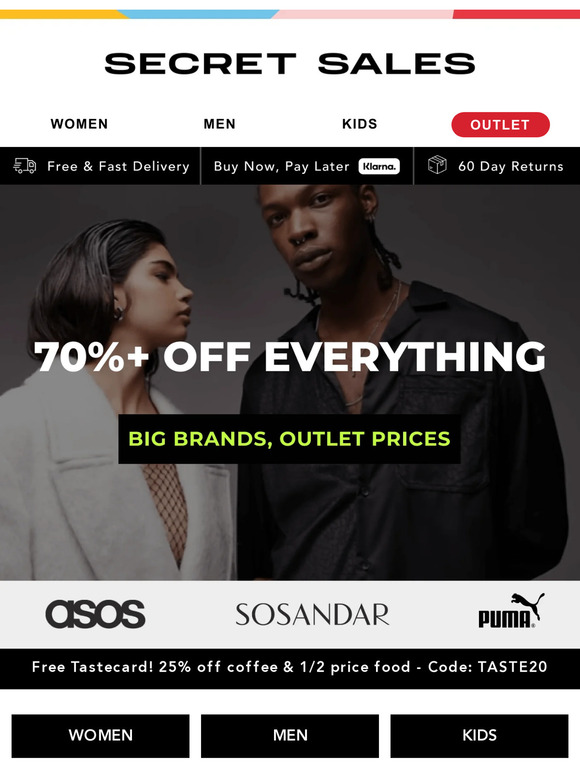 OUTLET prices! 70%+ OFF EVERYTHING - PUMA, Regatta...