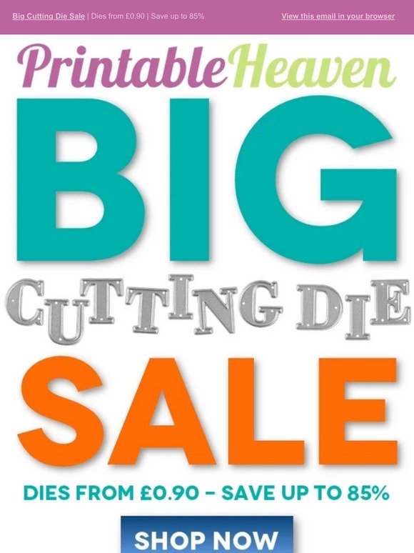 Big cutting die Sale | Dies from 90p | Save up to 85%