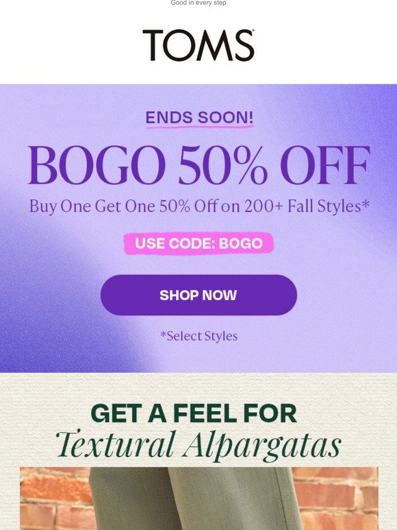 BOGO 50% off | Must-have textured Alpargatas