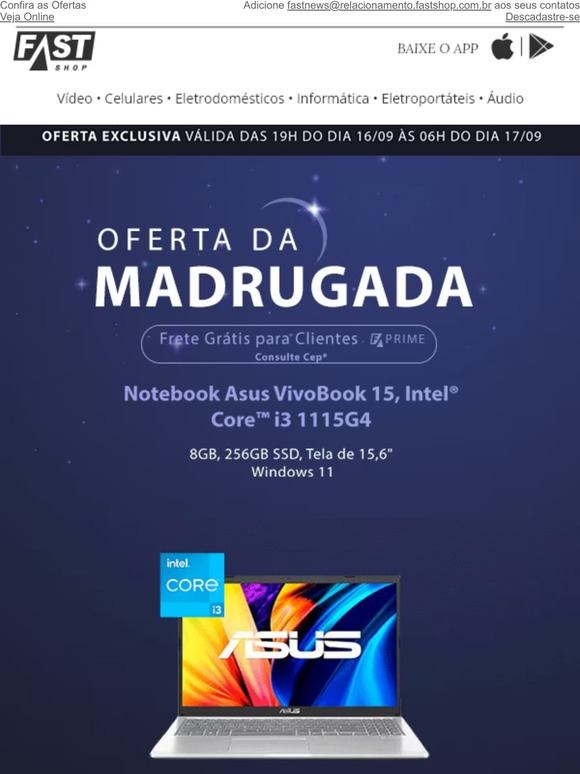 Notebook Asus VivoBook 15, Intel® Core™ i3 1115G4