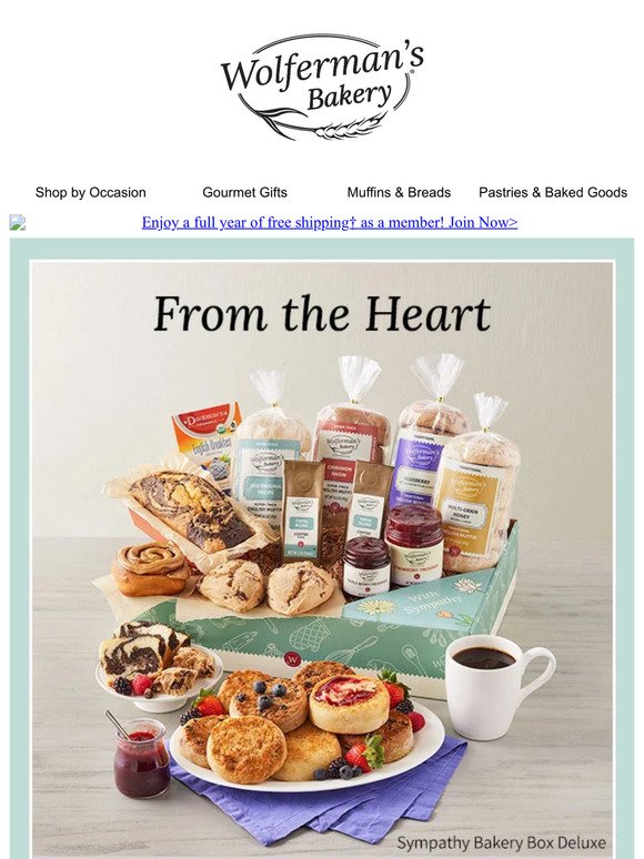 Send loving support with gourmet sympathy gifts.